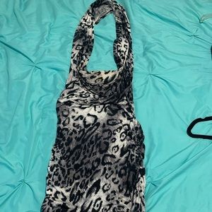 Windsor Leopard Back-less Scrunch Dress (Medium)